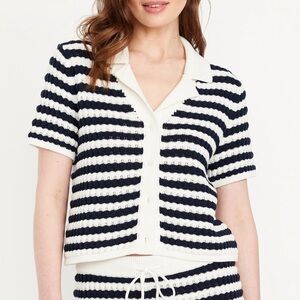 Old Navy Button-Down Crochet Sweater